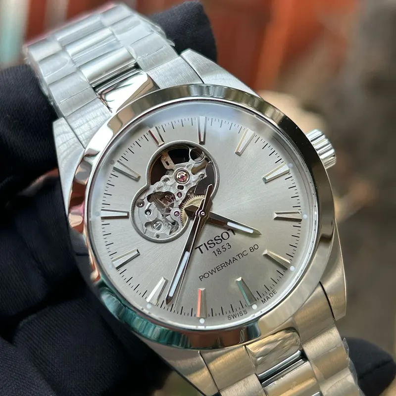 Tissot Gentleman Powermatic 80 Gray Dial Men's Watch- T127.407.11.081.00